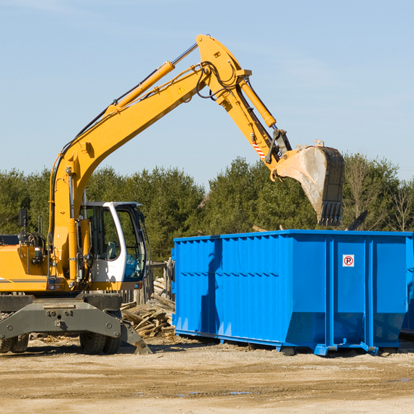 can i choose the location where the residential dumpster will be placed in Middlebrook VA